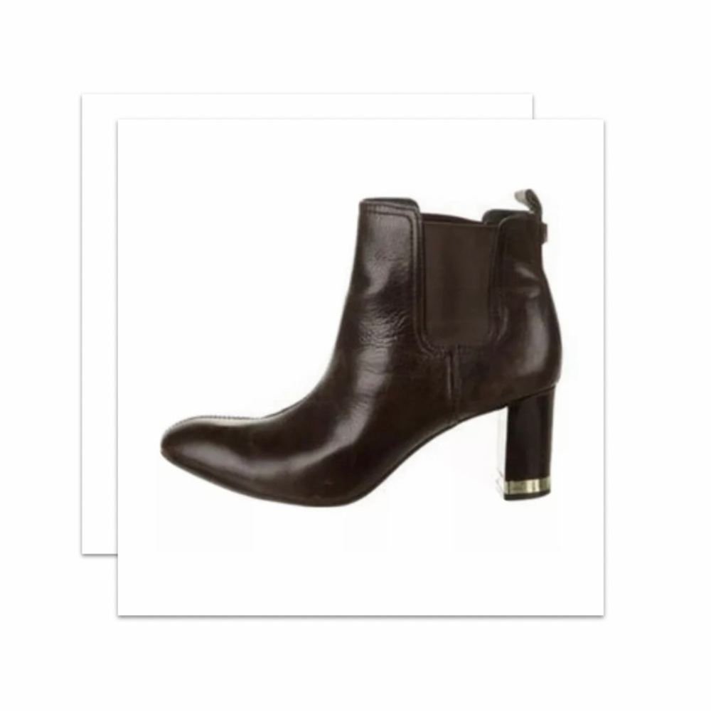 Tory Burch Brown April Chelsea Leather Ankle Boots
